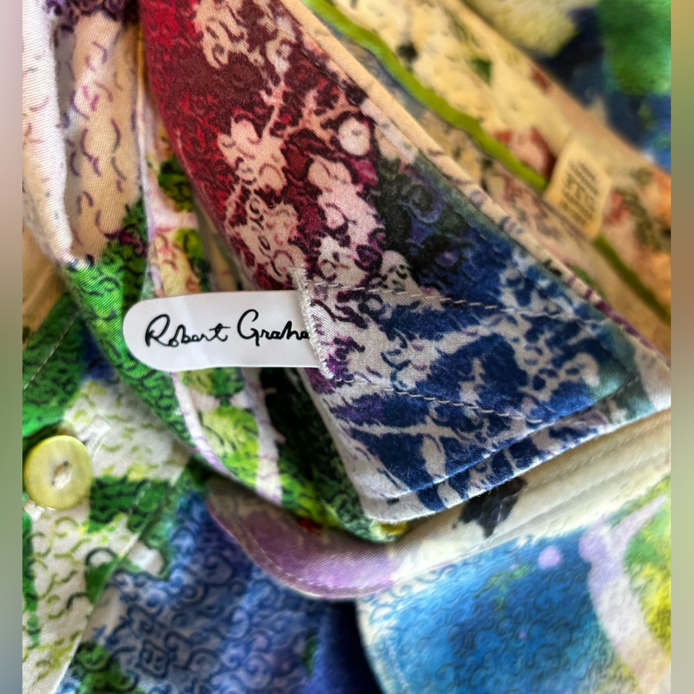 Robert Graham Exclusive Multicolor Paint-Splash Button-Down Shirt - Picture 4 of 9